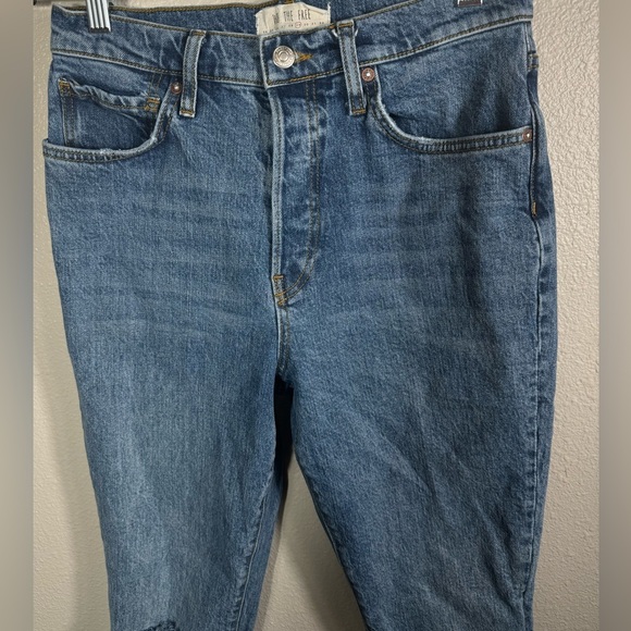 We The Free Skinny Jeans Womens 29 High Rise Distressed Stretch Raw Hem Denim - Picture 6 of 10